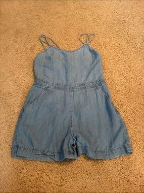 LOFT Light Blue Denim Romper (size 4)